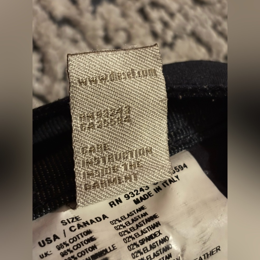 Diesel Nevy Slim Straight Stretch Jeans Low Dark Wash 26x30 Italy (2009) Women's - Picture 4 of 13